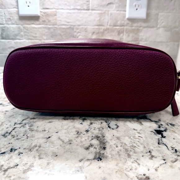 Dooney & Bourke EUC Vintage Burgundy Leather Dome Tote Shoulder Bag - Picture 5 of 12